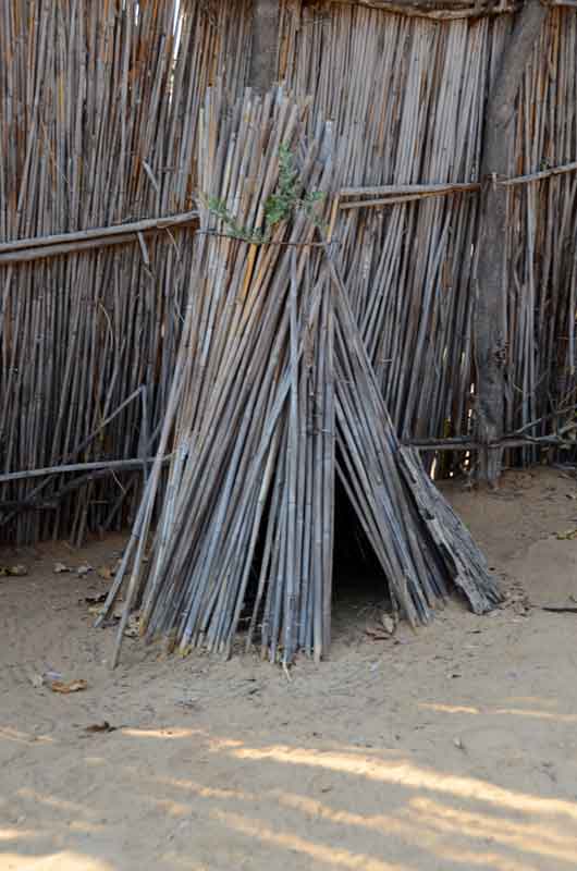 42 - Namibia - poblado Kavango - gallinero para crias